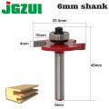 1pc 6mm Shank High Quality "T" Type Biscuit Joint Slot Cutter Jointing/Slotting Router Bit 3mm,4mmHeight Cutter wood working