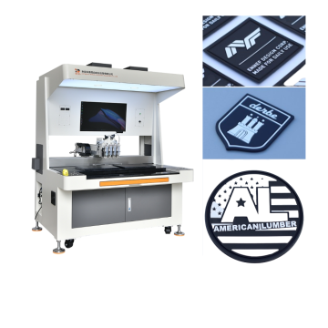 Visual liquid silicone dispenser for label