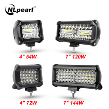 Nlpear 2x 4" 36W 54W 72W LED Light Bar for Trucks Car Tractors Offroad SUV 4WD 4x4 Boat ATV Spot Combo LED Bar Work Light 12V