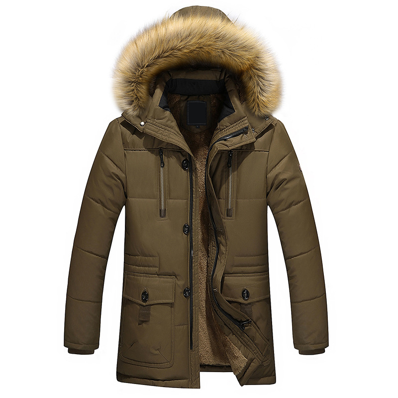 Men's Parkas Winter 2020 New Fashion Jackets Coats Hats Overcoat Casual Hombre Thick Windproof Fur Collar Plus Size 6XL 7XL 8XL