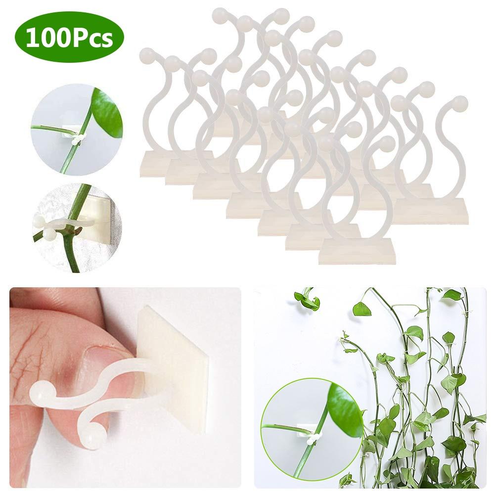 Mayitr 100pcs Garden Vegetable Plant Support Binding Clip Gardening Greenhouse Clip Supplies Plant Cages & Supports