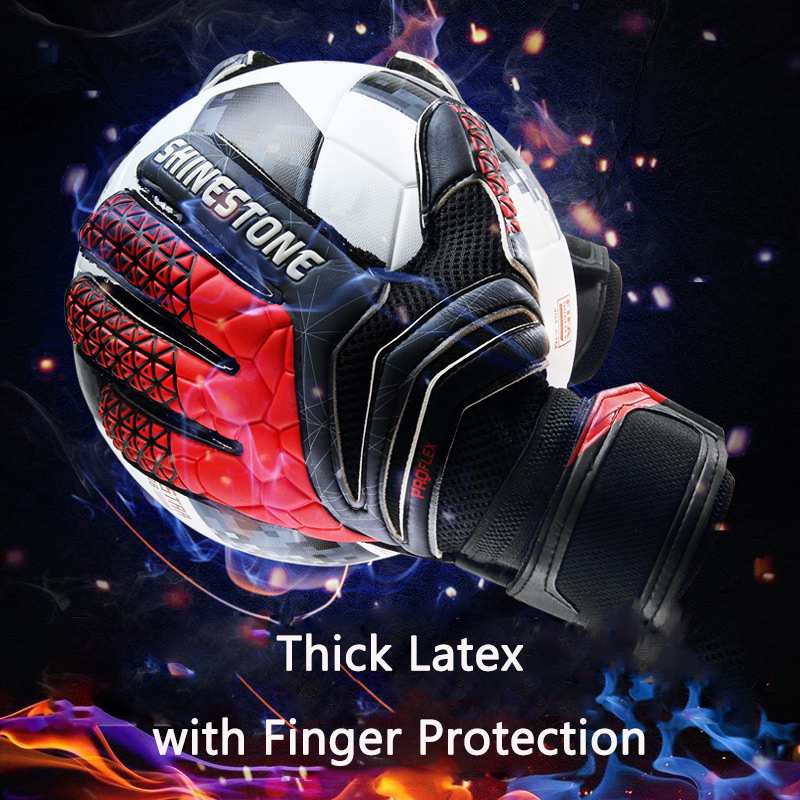 Men Professional Football Goalkeeper Gloves Finger Protection Goal Thickened Latex Soccer Gloves for futbol futebol Goalkeeper
