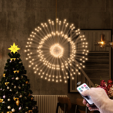 LED Fireworks string lights Dandelion lamp Christmas fairy lights Garland powered by AA battery Holiday lighting Home decoration