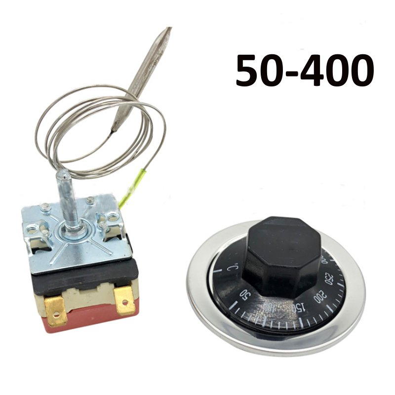 Thermostat AC 250V 16A 50-300/50-400 degrees Celsius Knob Liquid Rising Temperature Controller NO NC for Electric Oven