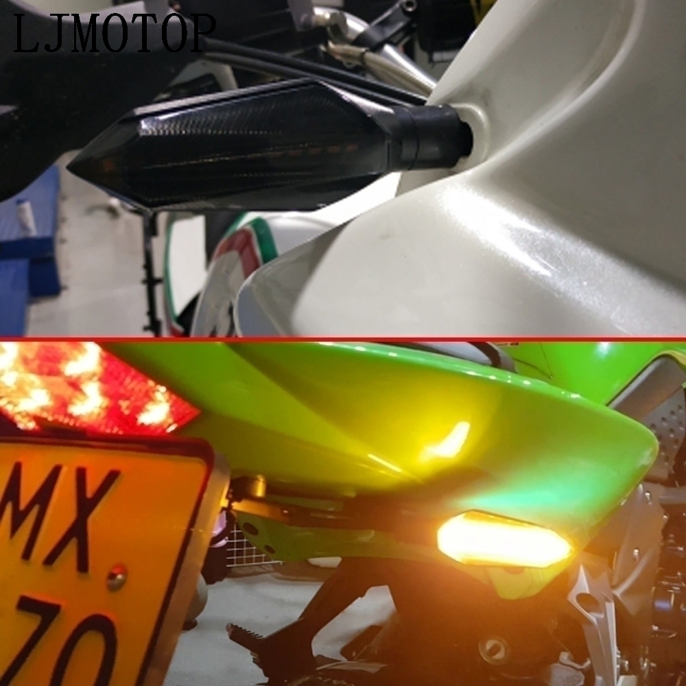 LED Turn Signal Motorcycle Turn Signals Light Tail Lights Indicators For Kawasaki Ninja GPZ500 EX500 650R ER6F ER6N Z650