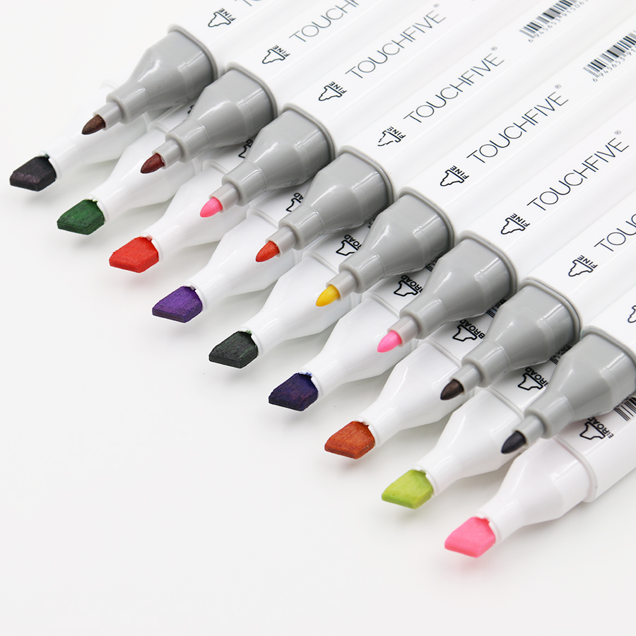 TouchFive Marker 30/40/60/80/168 Colors Pen Brush Pen Alcoholic Oily Based Ink Art Marker For Manga Dual Headed Sketch Markers