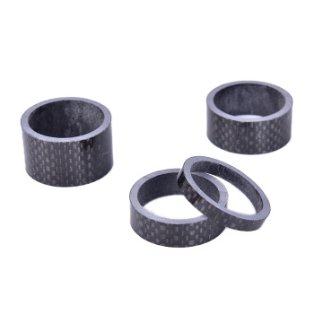 4PCS full carbon fiber bicycle carbon spacer hollow Ultra light headset parts cycling Washer Bike Bicycle Headset Stem Spacers