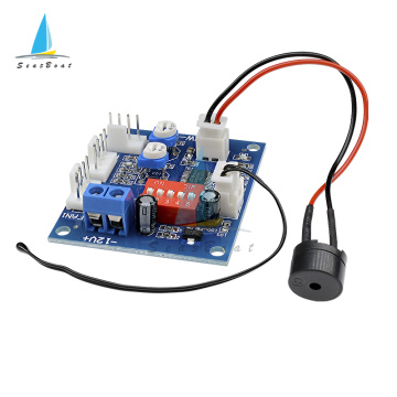 DC 12V 5A PWM PC CPU Fan Temperature Control Speed Controller Module High-Temp Alarm NTC 3950 Thermistor 50K Probe + Buzzer