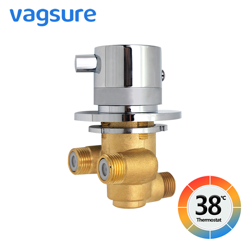 Concealed Brass Thermostatic Mixer for Shower System Water Temperature Control Faucet Control Valve Bathroom Faucet Valve G 1/2"