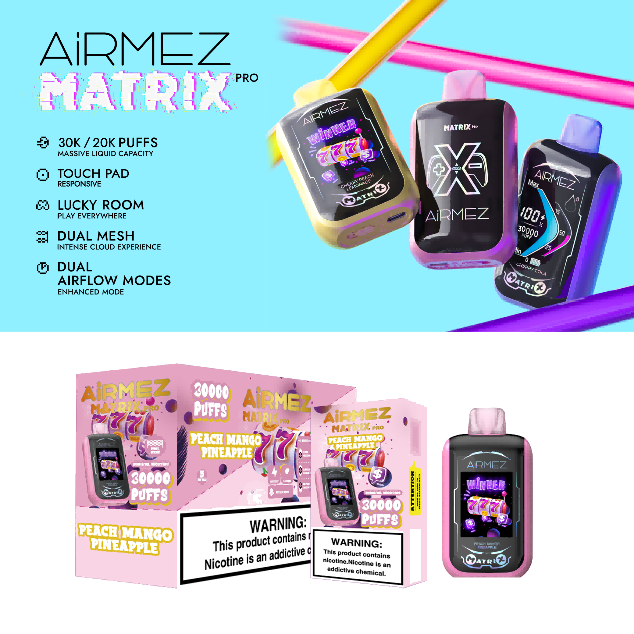 Airmez Matrix Pro 30k puffs (2) Airmez Matrix Pro 30k puffs (2)