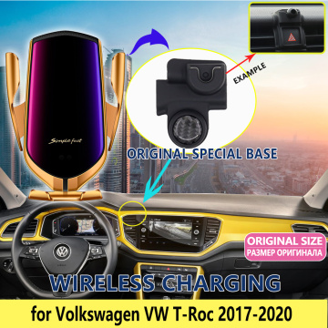Car Mobile Phone Holder for Volkswagen VW T-Roc TRoc T Roc 2017 2018 2019 2020 Telephone Bracket Air Vent Accessories for iphone