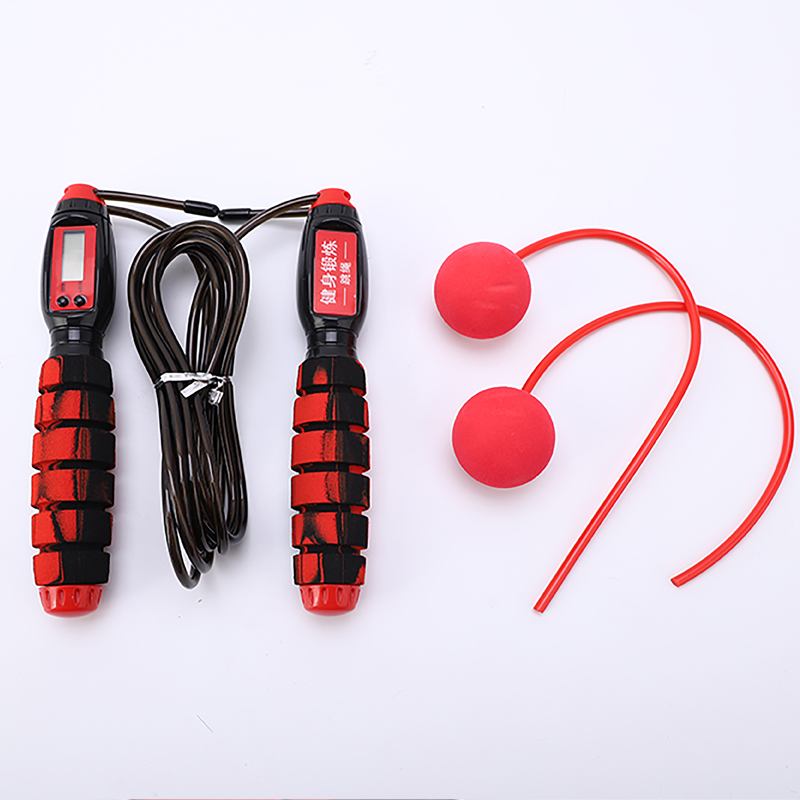Cordless Smart Jump Rope Fitness Sport Skipping Ropes with Anti-Slip Hand Grip with Anti-Slip Hand Grip with LCD Screen Showing