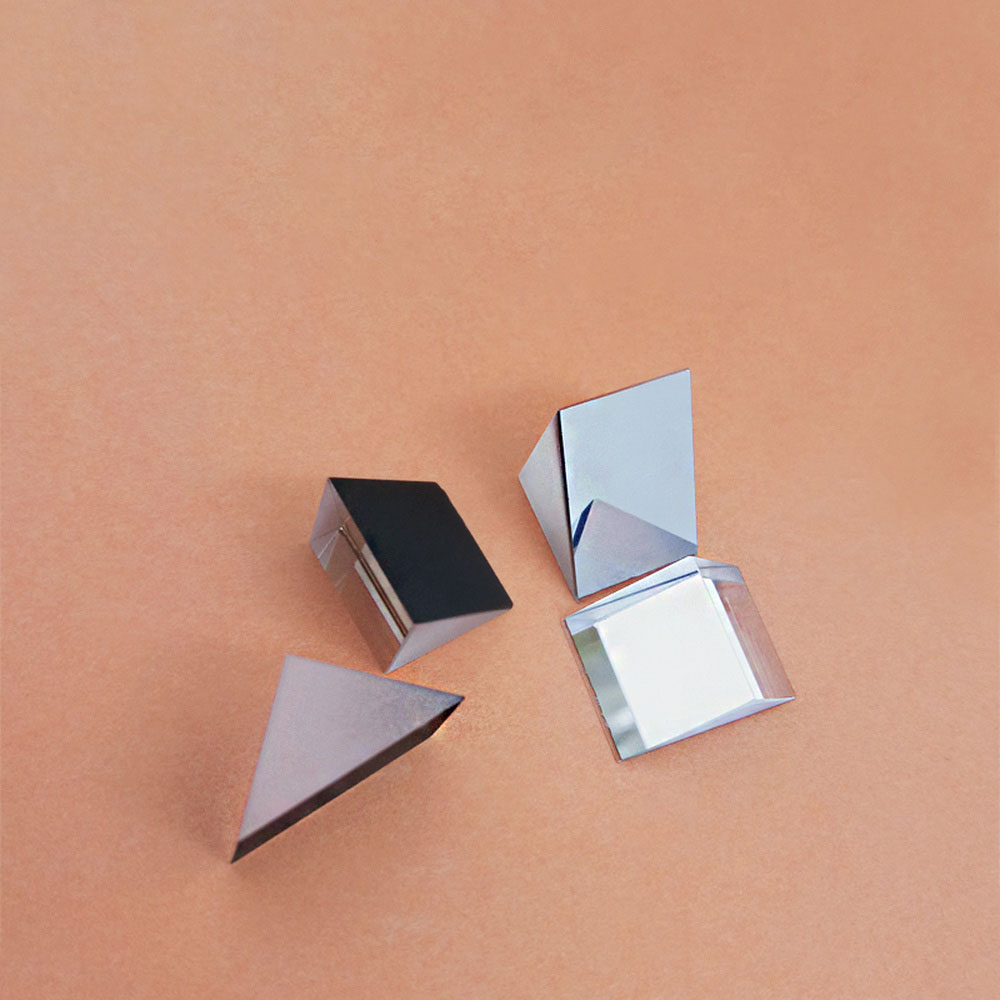 Custom 90 Degree Total Reflection Isosceles Right Angle Triangular Prism 10*10*10mm Aluminized Optical Mitsubishi Mirror Element