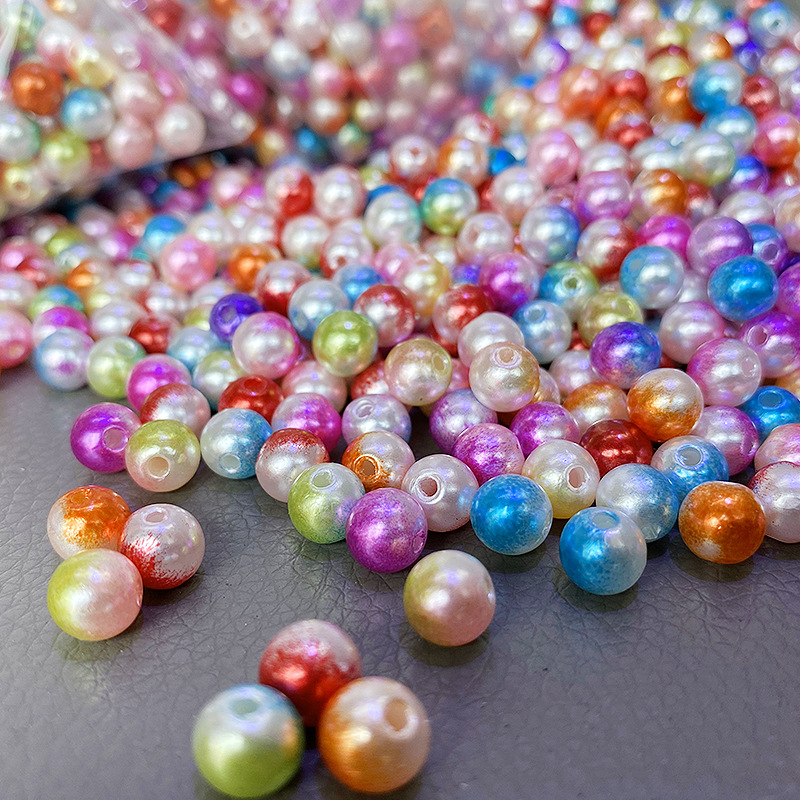 15 Colors Round Acrylic Plastic Pearl Beads 2000pcs 8mm Loose Round Lucite Jewelry bracelet Necklace Earring Spacer Beading