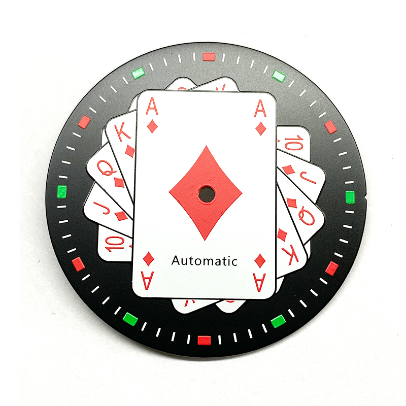 Poker face watch dial for man's watch