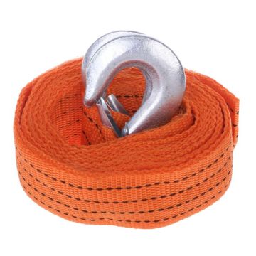 Car Tow Cable Heavy Duty Towing Pull Rope 4M 3 Ton Strap Hooks Van Road Recovery Drop shipping