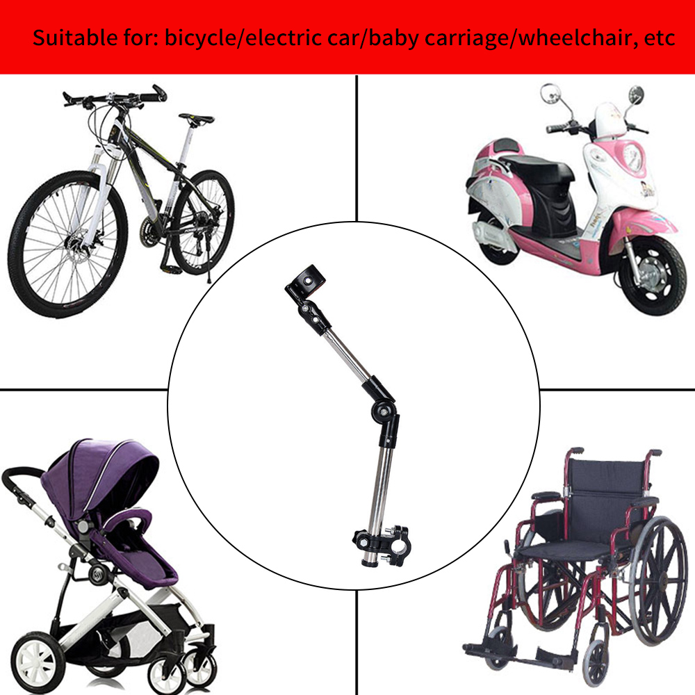 Wheelchair Bicycle Pram Swivel Umbrella Connector Stroller Umbrella Holder Rain Gear Tool Any Angle Bicycle Umbrella Stand Tube