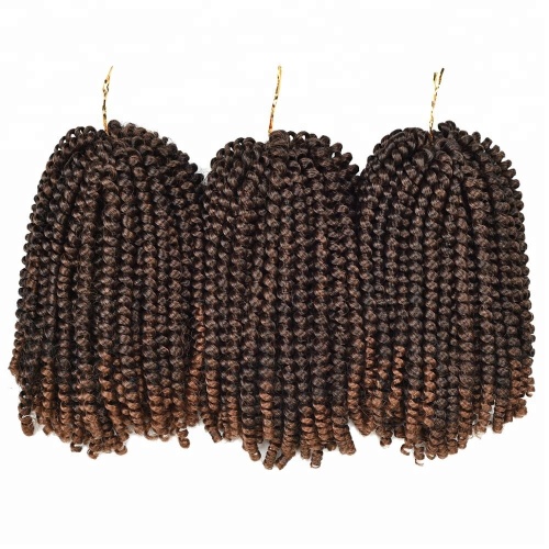 Ombre Synthetic Crochet Braid Spring Twist Hai Extension Supplier, Supply Various Ombre Synthetic Crochet Braid Spring Twist Hai Extension of High Quality