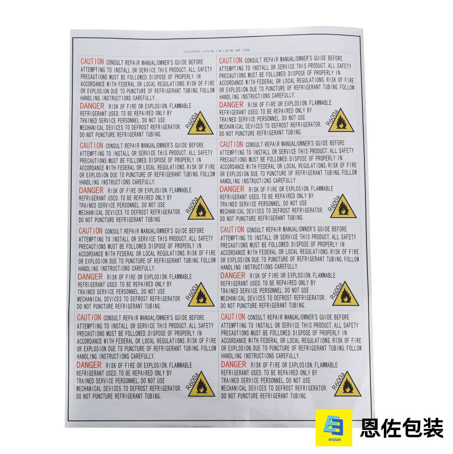 Flammable Safety Warning Labels for Hazardous Materials