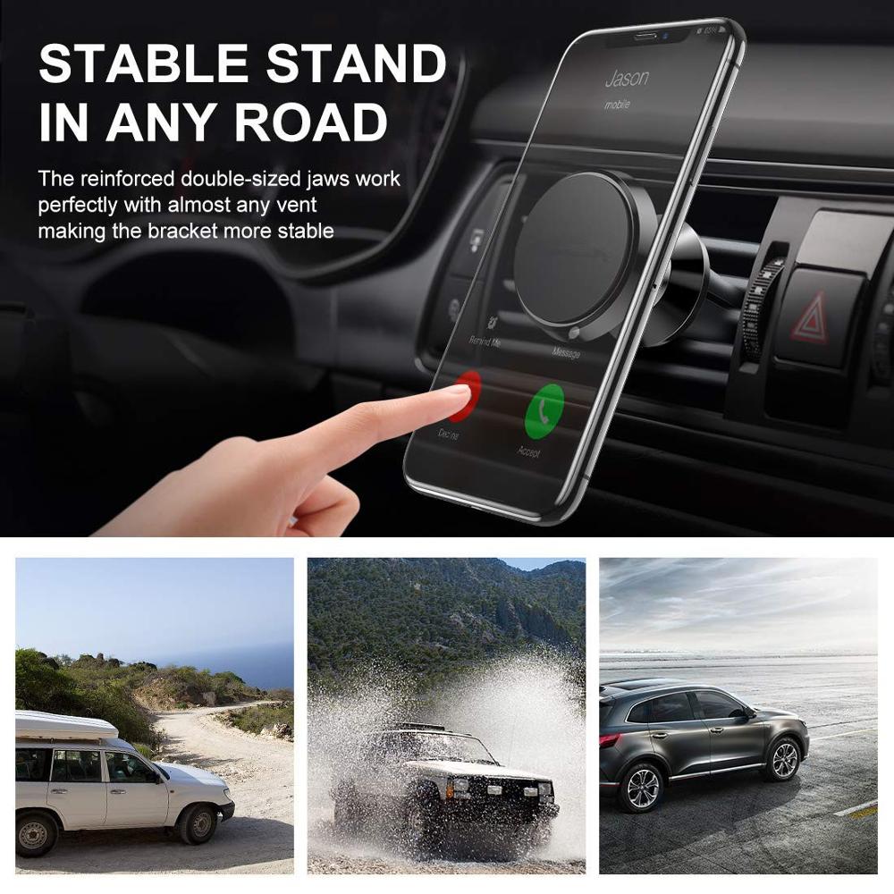 360 Universal Air Vent Stand Magnetic Car Phone Holder for iphone X 11 8 7 Xiaomi Samsung Magnet Mount Car Holder for Cell Phone