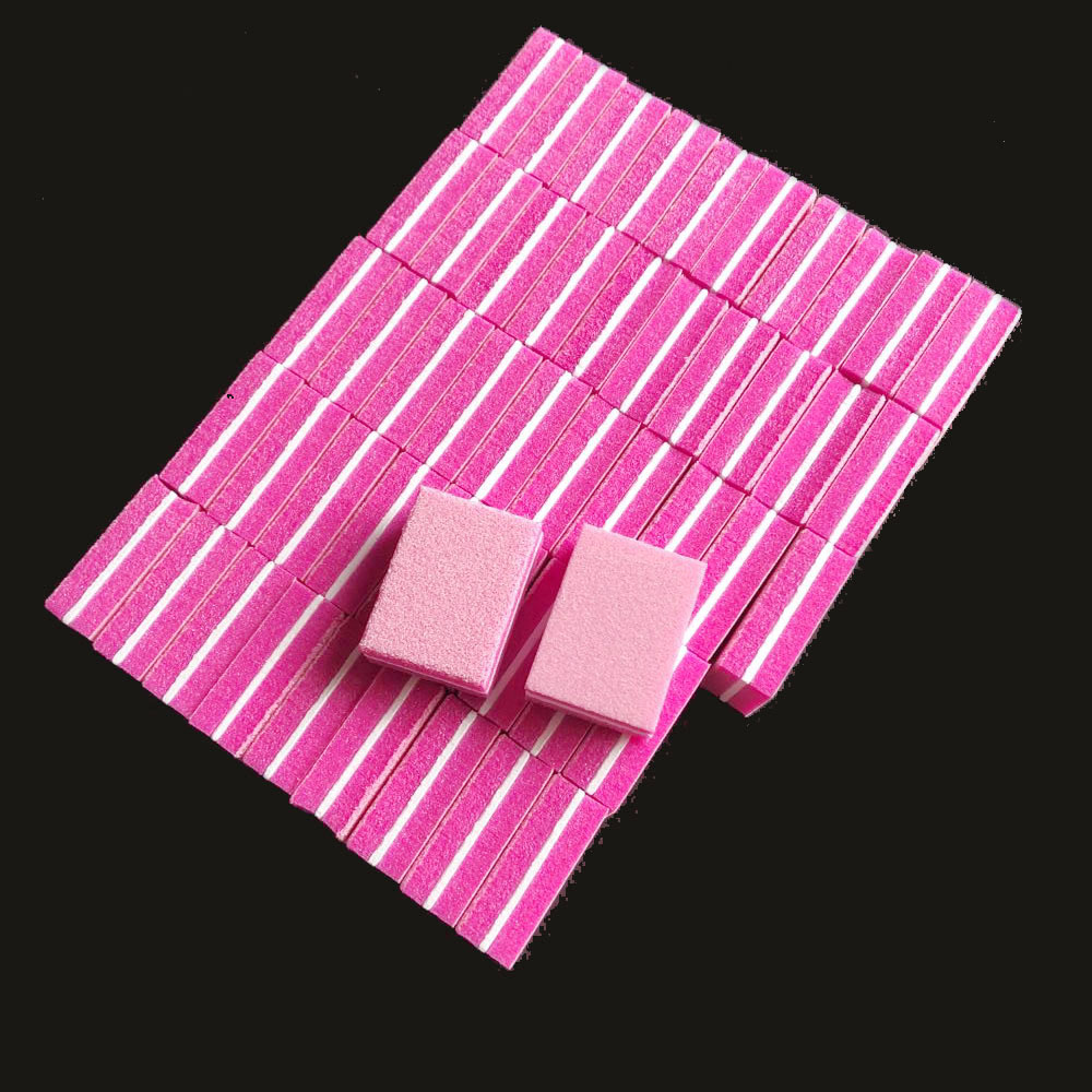 500 pcs random colour mini nail buffer block sponge block disposable nail file 100/180 mini nail buffer file nail sanding block