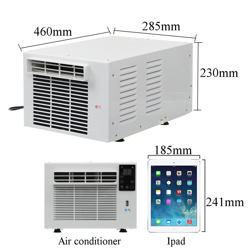 1100W Desktop air conditioner 220V/AC Cold/Heat dual use 24-hour timer With remote control LED control panel Pet air conditione