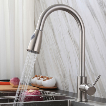 Polishing Kitchen Faucet Pull Out Kitchen Sink Water Tap Single Handle Rotation Faucets 360 Degree Water Mixer Tap