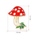 1PC Mushroom Brooch Women Enamel Charms Jewelry Party Badge Banquet Scarf Pins Chrismas Gift jewelry Accessories Wholesale W77