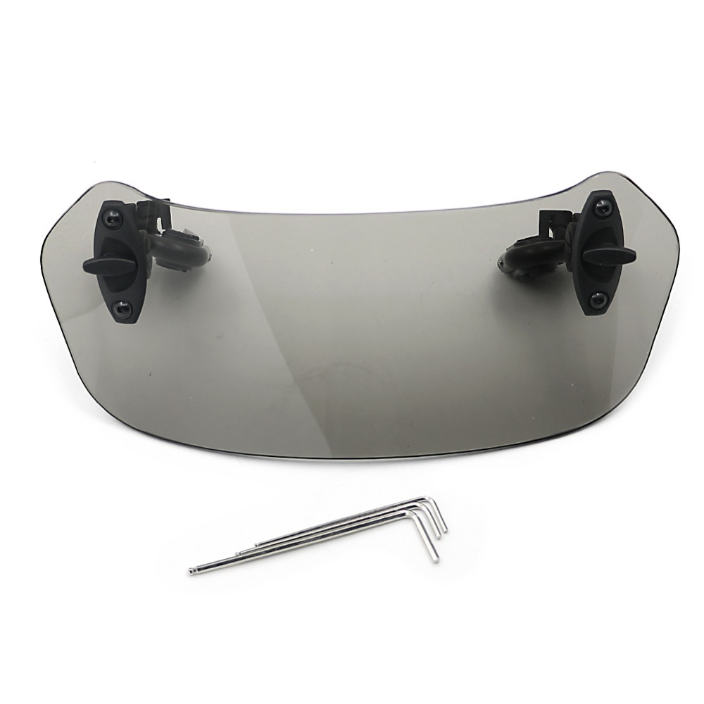 Universal Adjustable Screen Clear Smoke Extension Windscreen Windshield Spoiler Air Deflector for Scooter Triumph Honda VTX Tour