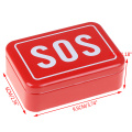 Portable SOS Tin Medicine Pill Storage Case Lid Container For Outdoor Survival Gear Kits Set First Aid Pill Box First-aid Kit
