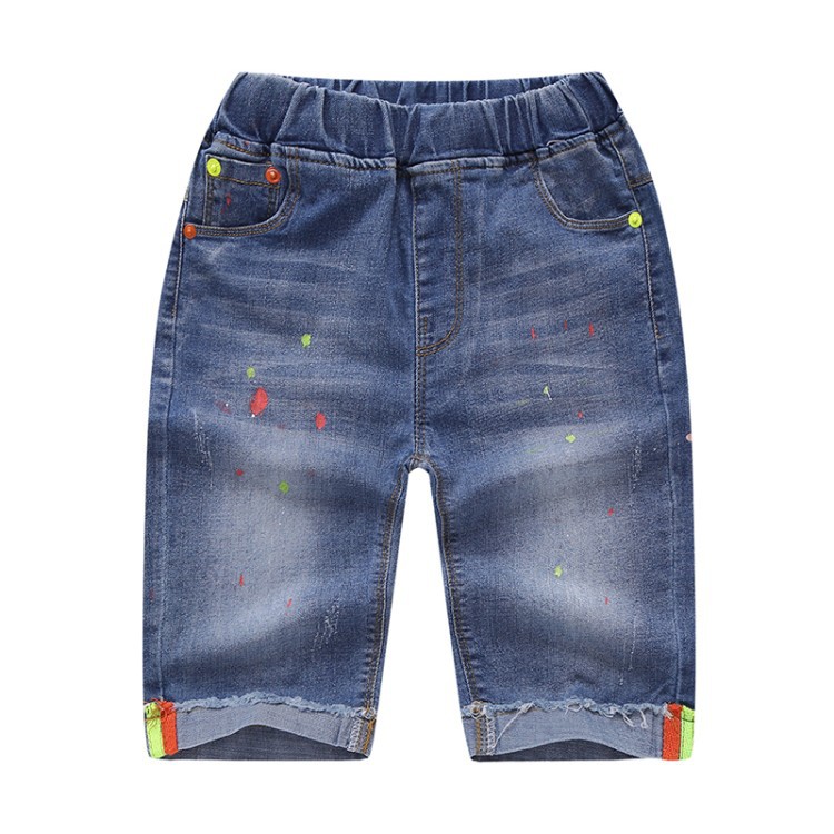 2021 Summer Children's Clothes Boys Shorts Casual Blue Color Baby Boy Jean Shorts For Boys Big Kids Thin Denim Shorts