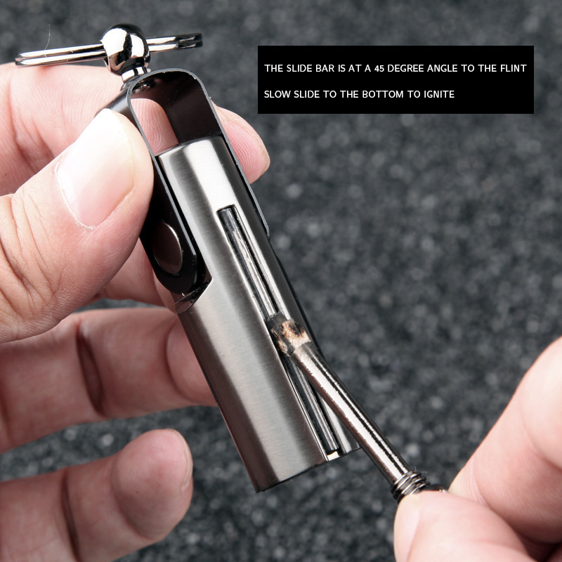 Waterproof Match Encendedor Para Cigarro Creative Fire Starter Keychain Outdoor Portable Kerosene Oil Lighter Dropship Suppliers