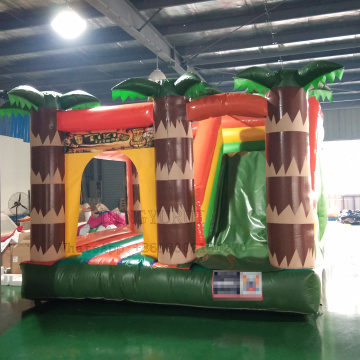Popular Design Jungle Theme Outdoor Inflatable Castle Backyard Kids Jumping Bouncer Trampoline