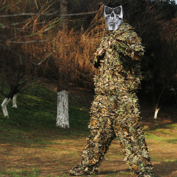 Tactical Camouflage Military Uniform Ghillie Suit 3D Leaf Bionic Hunting Aerial Suit Men US Army Military Combat Clothes