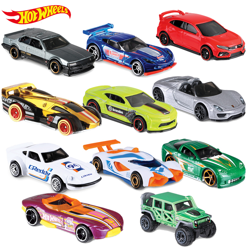 5pcs-72pcs/box Hot Wheels Car Model Toys for Children Diecast Metal Plastic Hotwheels Brinquedo Hot Kids Toys for Boys Truck Set