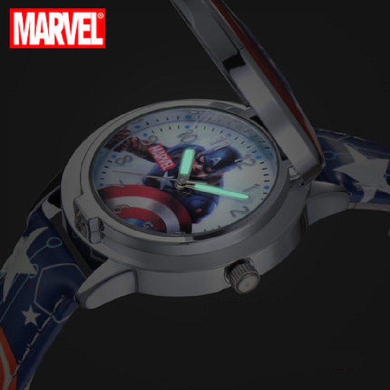 New MARVEL Kids boy Watches Children's Watches Avengers Captain America Spiderman Superhero Luminous Fashion Simple and Cool