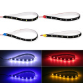 1x Car Led Strip DIY Bulb Atmosphere Decorative lamp Auto inerior Light 15LED Daytime Running Light DRL Motorcycle Styling Red