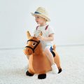 iPlay, iLearn Brown Hopping Horse,Inflatable Hopper ,Outdoors Ride On Bouncy Animal Play Toys,Gift for 3, 4, 5 Age Year Old Kids