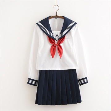 New Arrival Japanese JK Sets School Uniform Girls Sakura Embroideried Autumn High School Women Novelty Sailor Suits Uniforms XXL