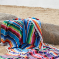 Boho Table Flag Ethnic Style Beach Blanket Beach Towel Mexican Style Blankets Picnic Blanket Handmade Striped Tassels Throw Rug
