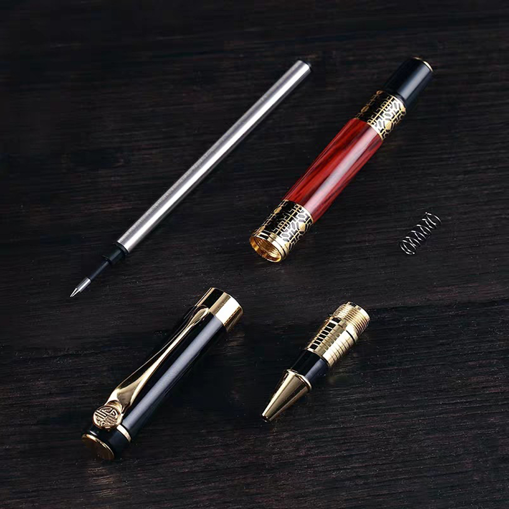 1PC Luxury Wood Grain Metal Pen National Wind Series Business Pen Signature Pen Writing Stationery Fountain Pens High Quality