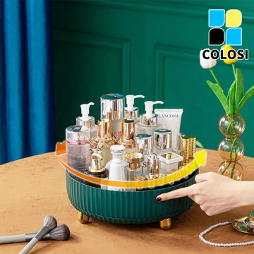 Circular rotating storage box