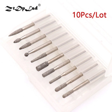 3.0MM Shank Brazed Diamond Burrs For Stone Concrete Ceramic Mill Grinding Heads Head Jade Carving Metal Peeled Agate Granite