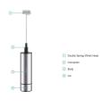 Double Spring Whisk Head Electric Milk Frother Stainless Steel Handheld Milk Foamer Drink Mixer for Coffee Cappuccino Egg Tools