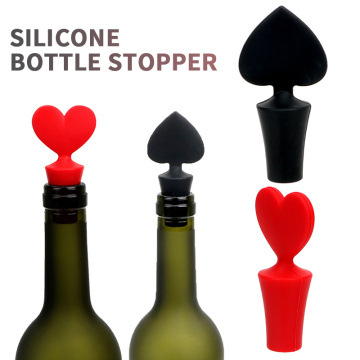 Cute Silicone Poker Shaped Wine Stoppers Leak Free Wine Beer Bottle Cork Stopper Plug Wine Bottle Sealer Cap Bar Tools For Beer