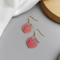 Super Lovely New Design Pink Juicy Peach Acrylic Drop Earrings Big Exaggerated Cool Cute Earrings For Women