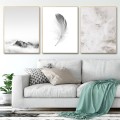 SURE LIFE Nordic Refresh Feather Letters Canvas Paintings Landscape Poster Back of Girl Print Wall Art Pictures Bedroom Decor