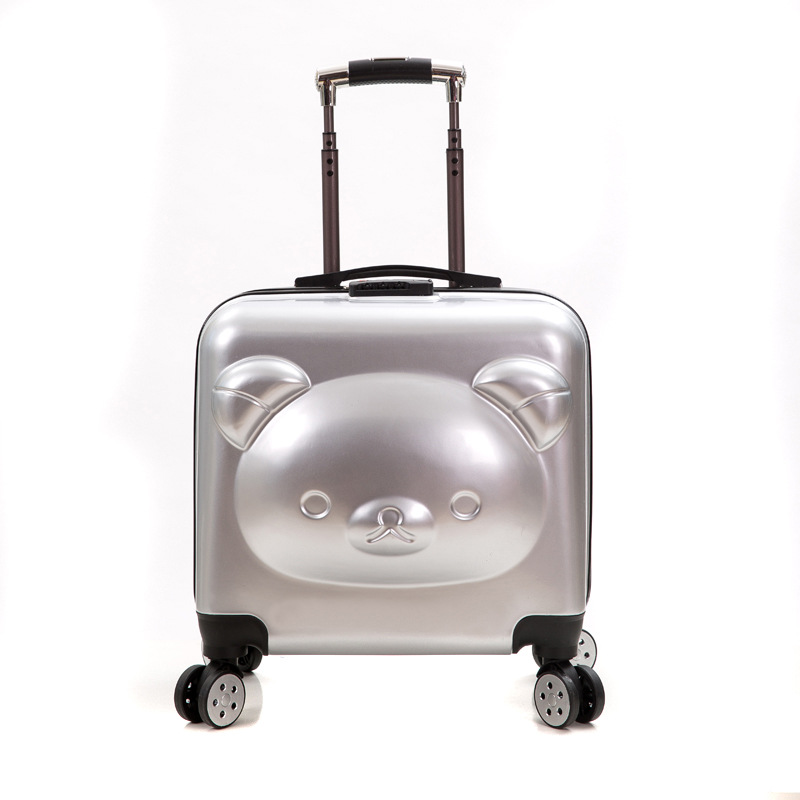 Bear Kid's Travel Trolley luggage suitcase Trolley bag on wheels travel case Children Rolling suitcase for Boy girls Cartoon box