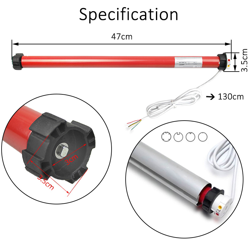 25mm Tubular Motor 110V 220V Automatic Electric Roller Blinds Shutter Motor for 38mm Tube Tuya Smart Home Wifi Curtain Switch