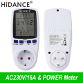 HiDANCE AC Power Meters 220v digital wattmeter eu energy meter watt monitor electricity consumption Measuring socket analyzer